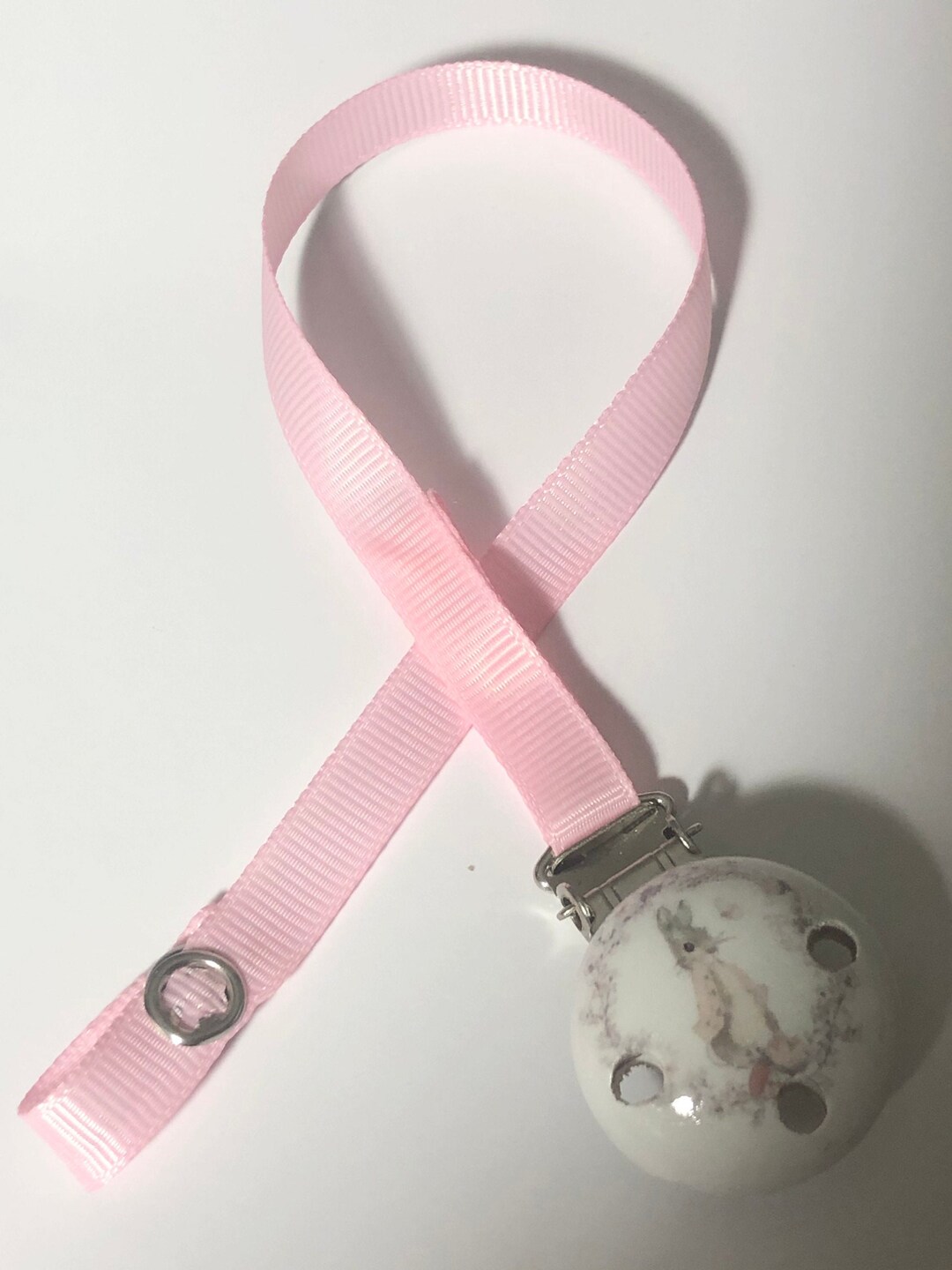 Pink Peter Rabbit Baby/reborn Ribbon Dummy Clip - Etsy