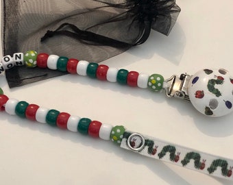 New! Hungry caterpillar personalised dummy pacifier clip