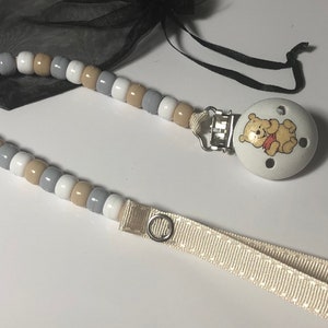 New! Baby Pooh personalised dummy pacifier clip