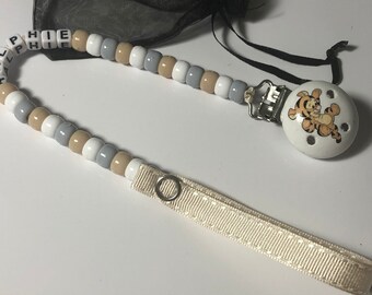 New Grey Peter Rabbit Personalised Dummy Pacifier Clip - Etsy UK