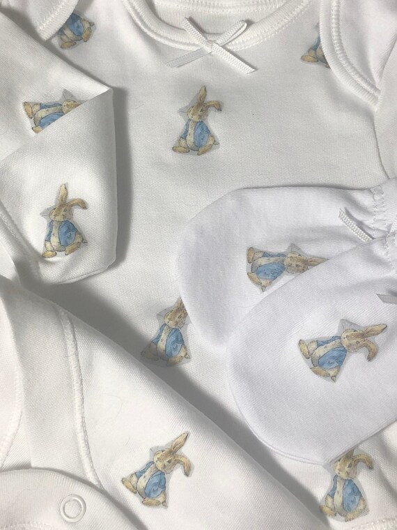 Sitting Peter rabbit Baby/reborn newborn long sleeve bodysuit | Etsy