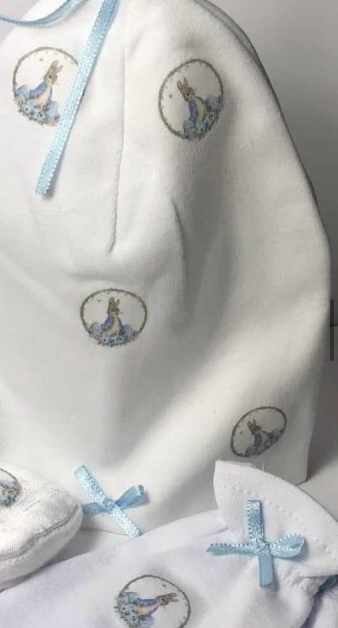 Beautiful Baby Blue Peter Rabbit Newborn Hat and Scratch Mittens Set - Etsy
