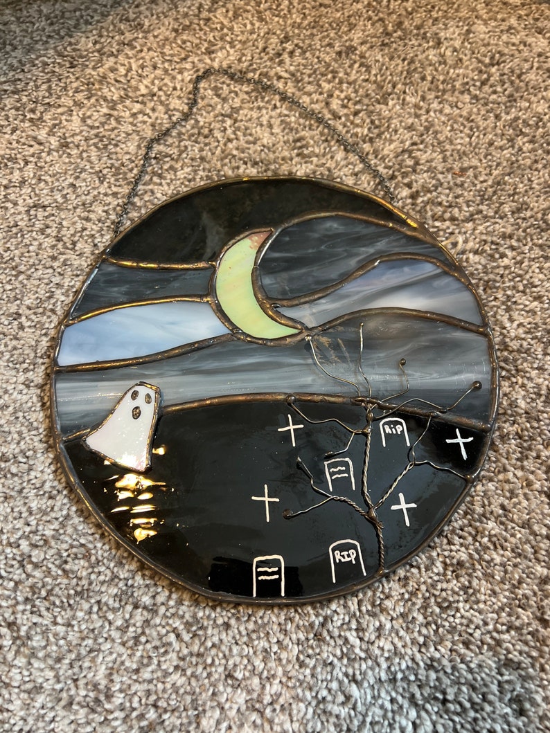 Stained Glass Cemetery Etsy