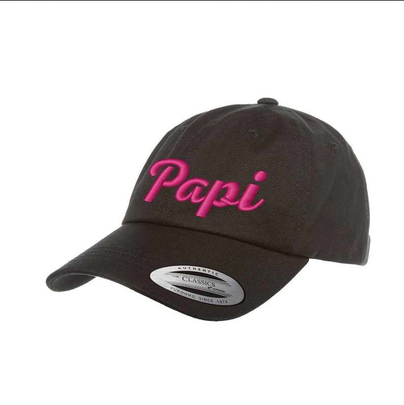 Papi Hat | Puff Letters Hat | Embroidery | Dad Hat - Etsy