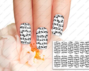 Panda Nail Decals Etsy