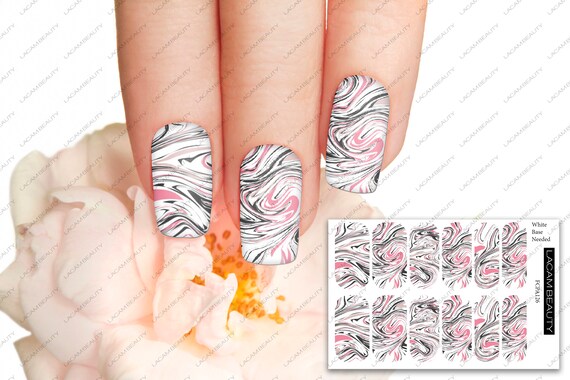 Full Cover Swirl Decal Water Decals Nail Art Waterslide | Etsy