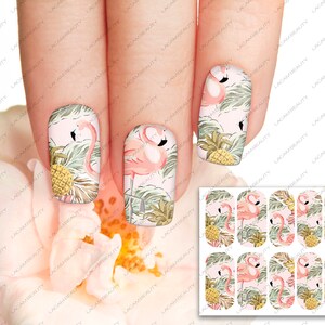 Full Cover Flamingo Decal Water Decals Nail Art Etsy
