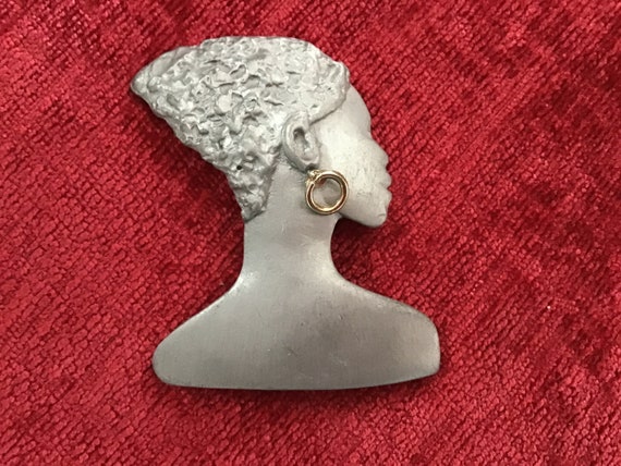 Jyde kunst pewter brooch - Gem