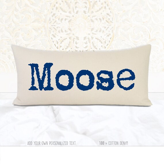 Moose Dog Pillow Cat Pillow Pet Name Pillows Etsy