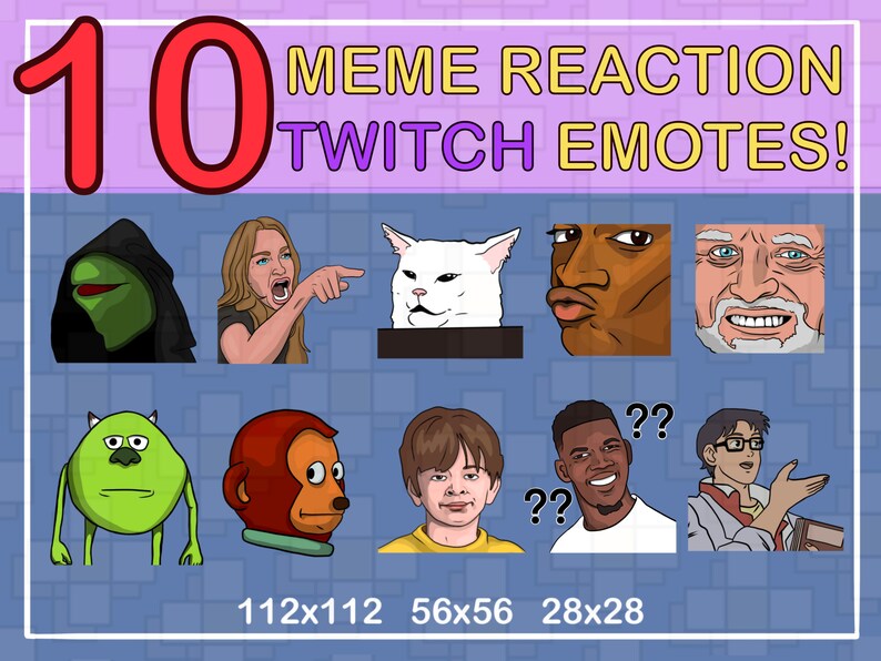 10ER PACK / lustige Twitch Emotes / Meme Emoticons / Etsy Schweiz