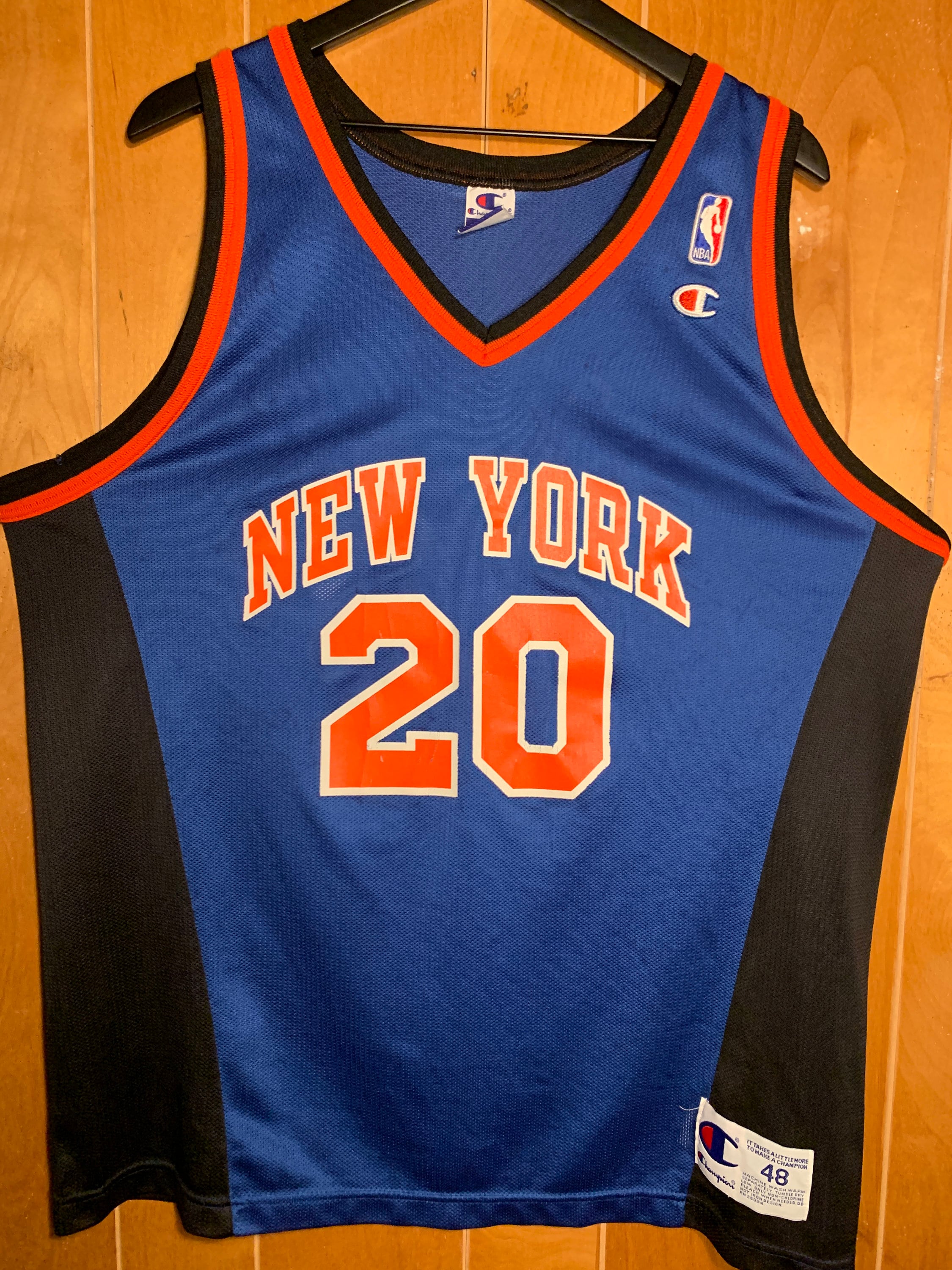 VINTAGE New York Knicks Mens Jersey XXL White Allan Houston 20