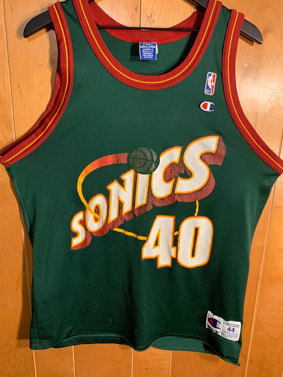 Replica X Seattle Sonics X Shawn Kemp X Champion Jersey X 