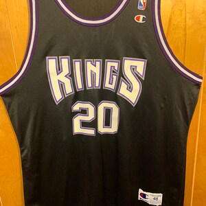 Vintage Jason Williams #55 Sacramento Kings Champion Jersey Black Mens Size 44