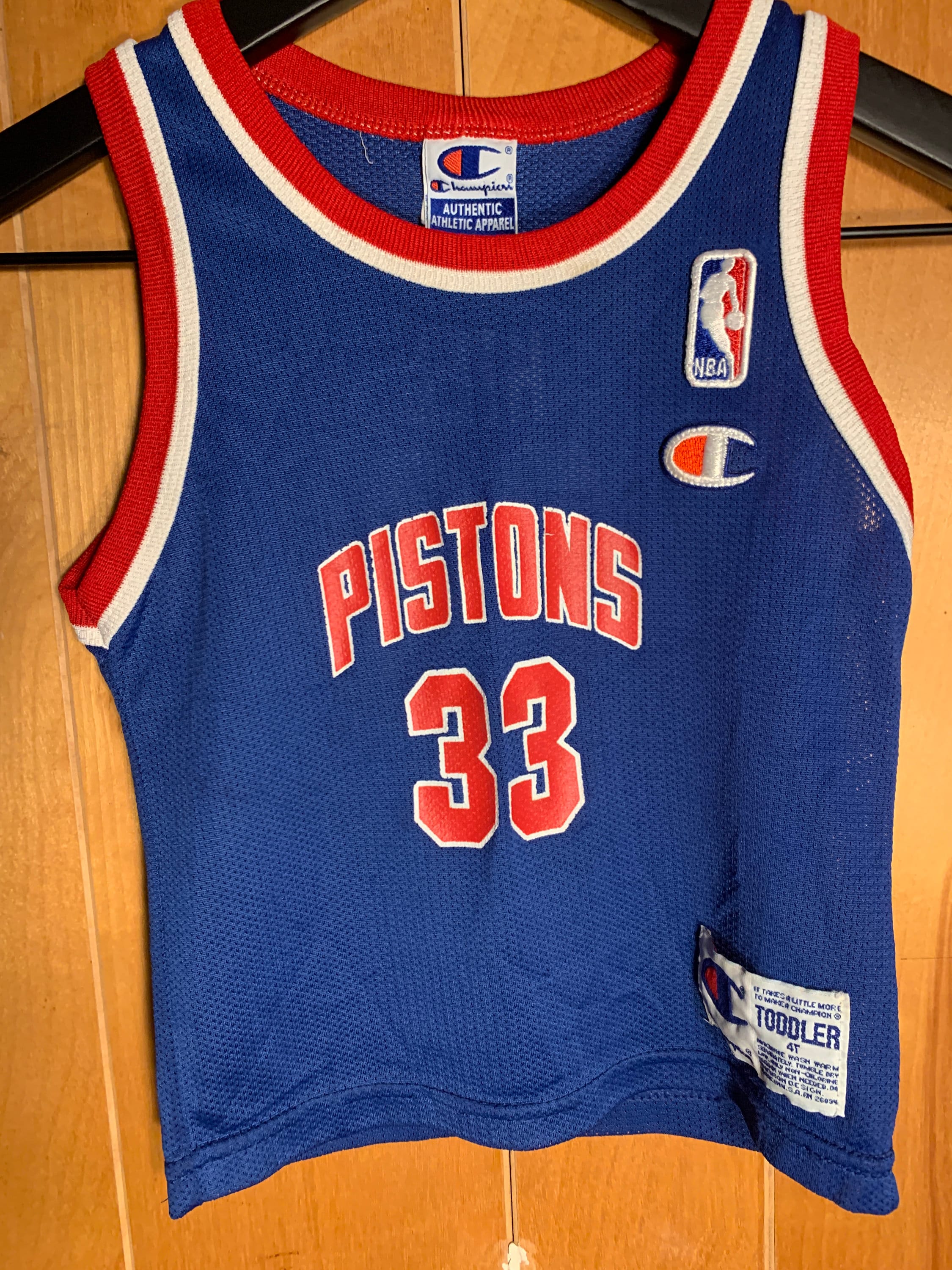 Vintage Champion Brand Detroit Pistons Grant Hill Reversible