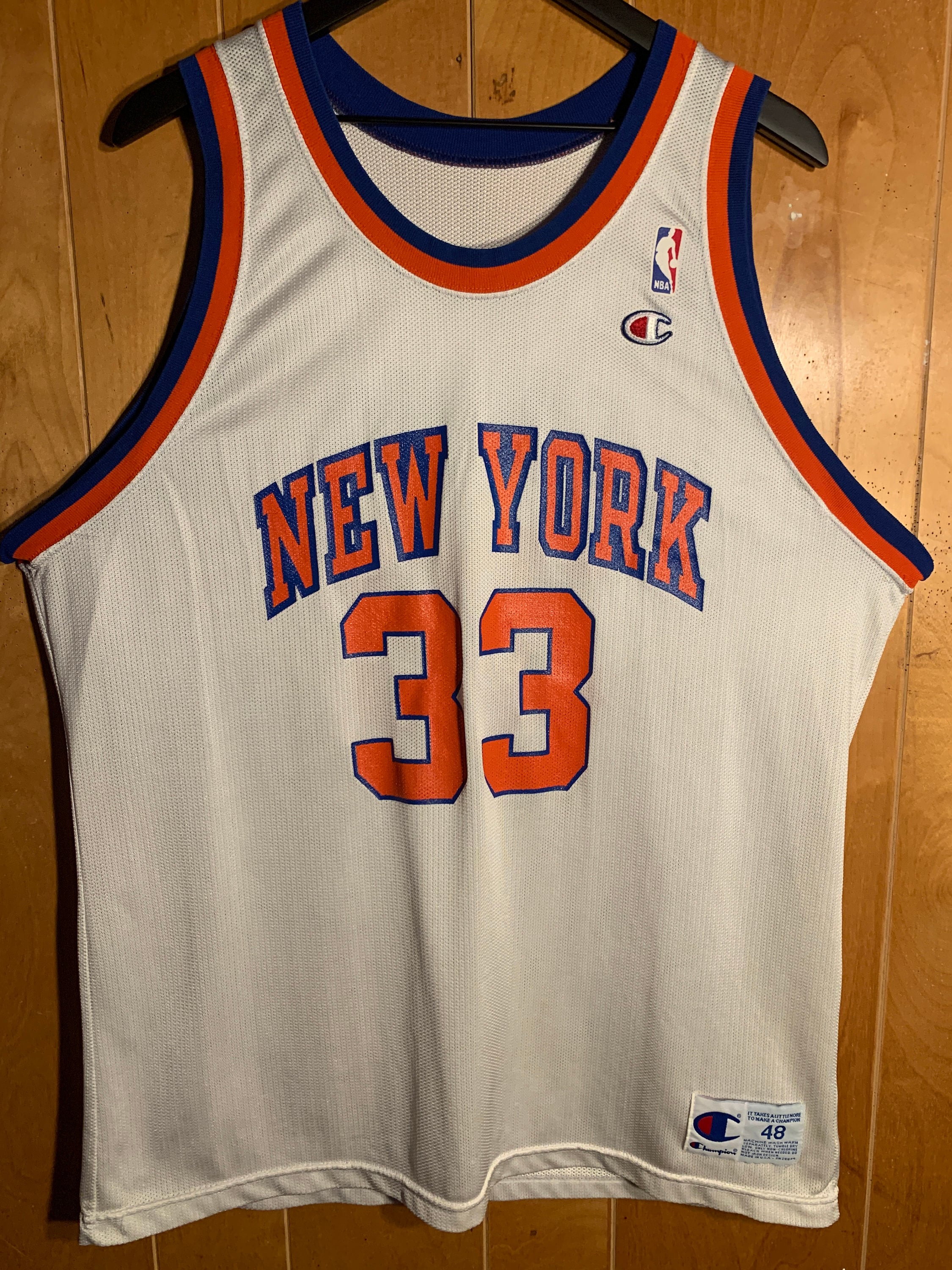  Mitchell & Ness Patrick Ewing New York Knicks NBA Throwback HWC  Jersey - Blue (Small) : Sports & Outdoors