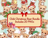 Christmas Teddy Bear PNG Set | Adorable Holiday Sublimation Bundle (Digital Download)