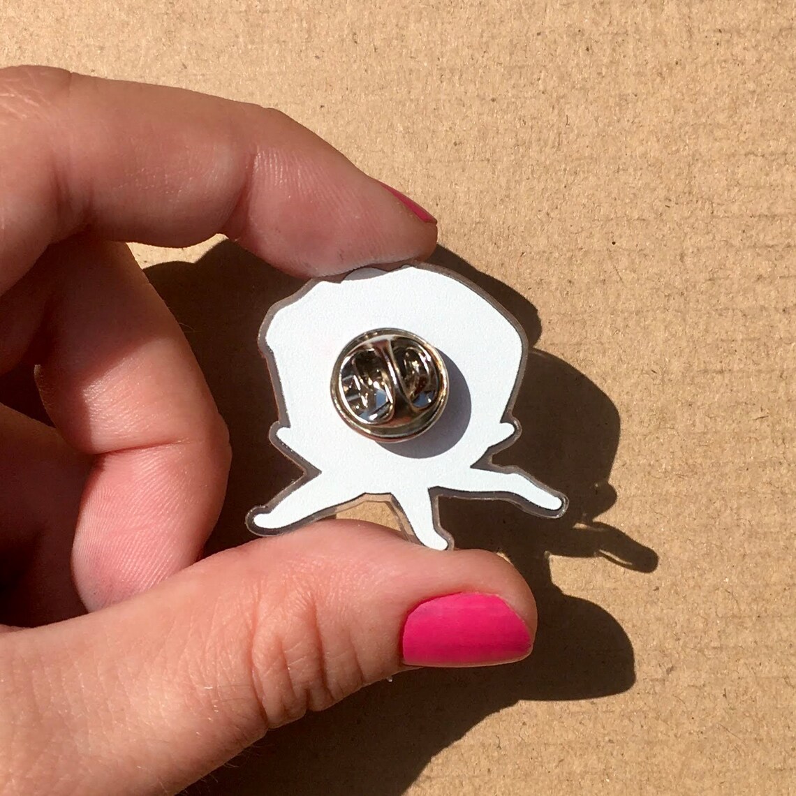 Pink Rose Acrylic Pin Etsy