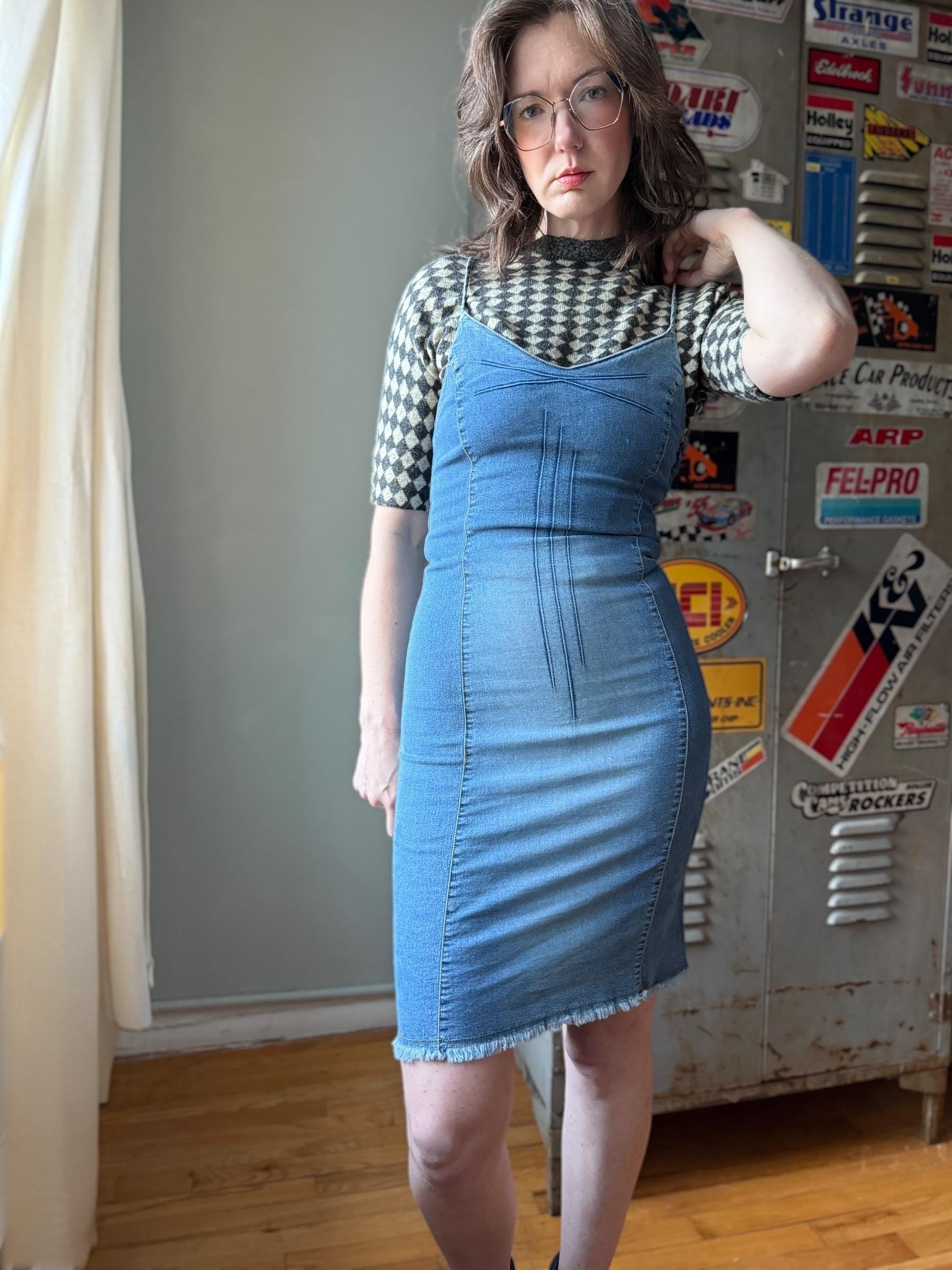 Frayed Denim Dress - Etsy