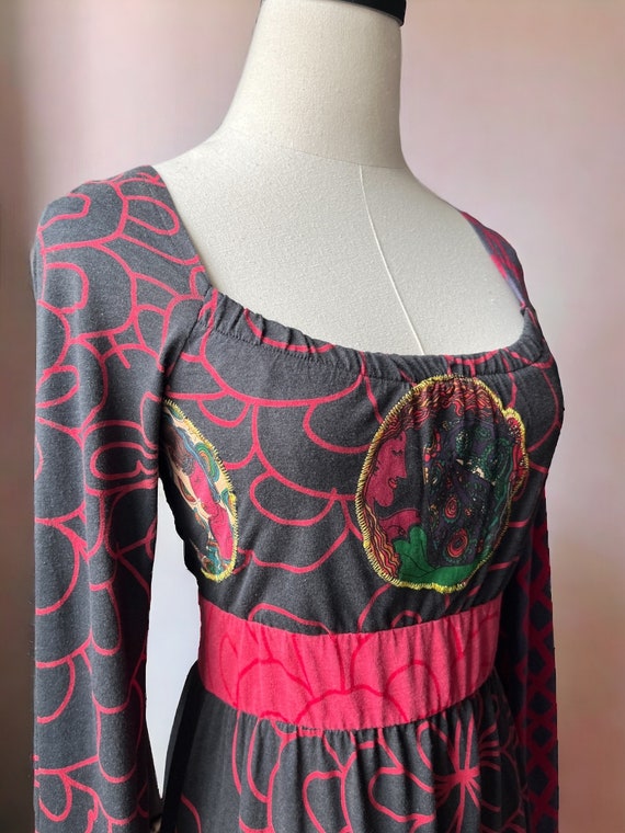 Y2K vintage Desigual dress grunge patchwork appli… - image 2