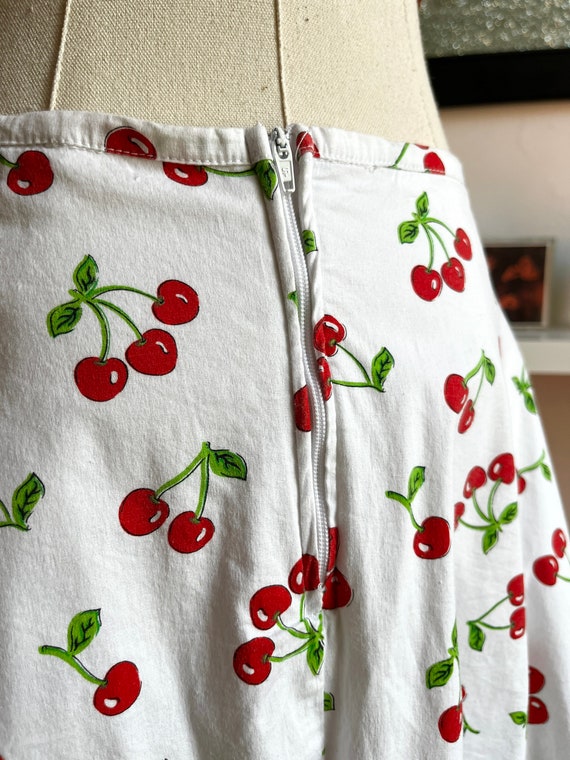 Y2K vintage mini skirt cherry print pin up 29W - image 6