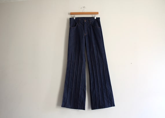 70s stitched Sears high waist 29" wide leg bell bo