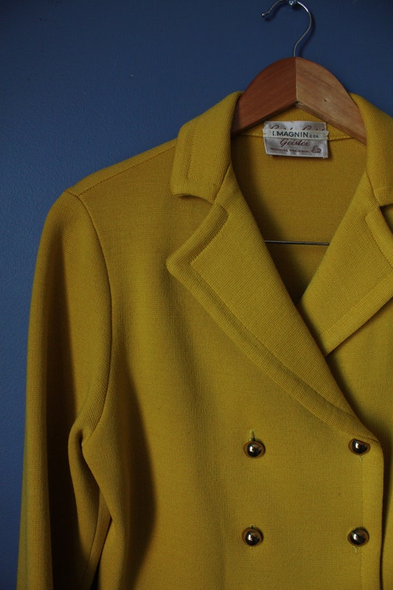 60s vintage cropped jacket I. Magnin wool knit 19… - image 4