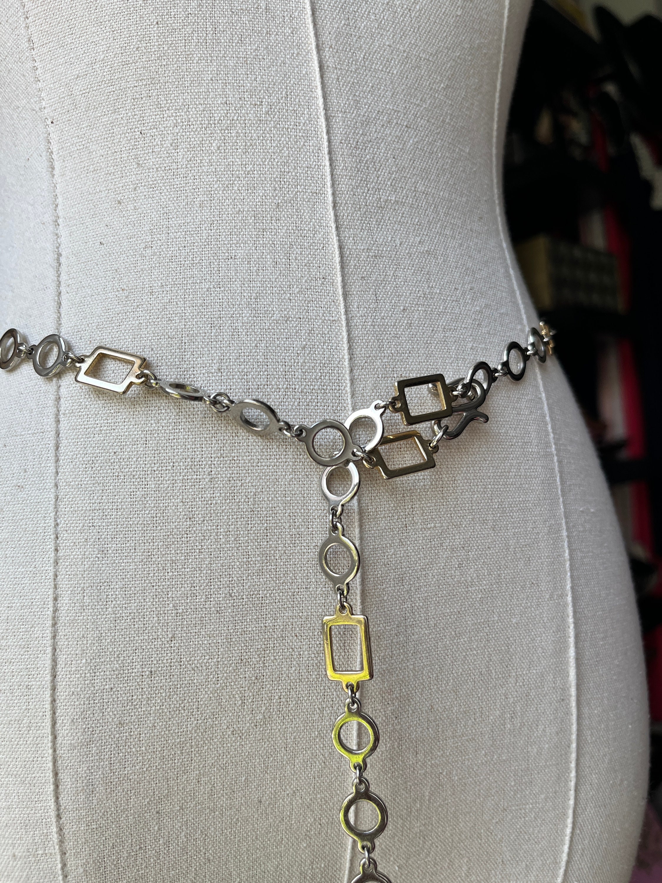 80s Silver Chain Belt - Etsy display picture 2