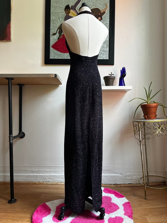 90s vintage slip dress bias cut embellished spark… - image 4