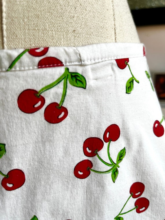 Y2K vintage mini skirt cherry print pin up 29W - image 3