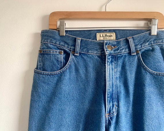 90s vintage jeans LL Bean high waist 31W 1990s - image 6