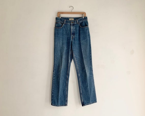 90s vintage jeans LL Bean high waist 31W 1990s - image 2