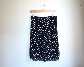 90s vintage polka dot mini skirt 1990s