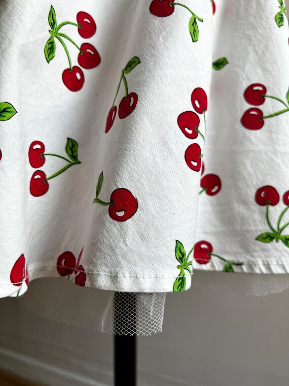 Y2K vintage mini skirt cherry print pin up 29W - image 4