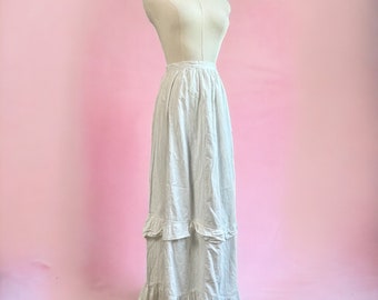 Vintage Edwardian antique petticoat cotton maxi skirt 1900s