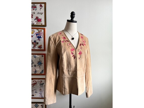 Y2K Beige Suede Jacket (S) main image 1