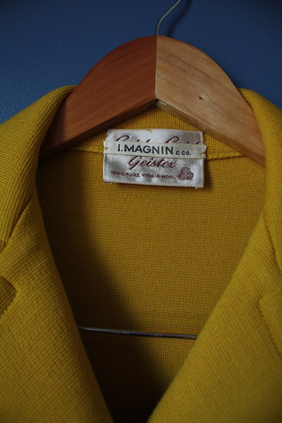 60s vintage cropped jacket I. Magnin wool knit 19… - image 5