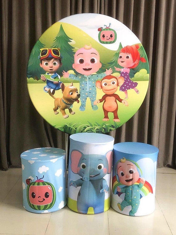 Round Stand Frame Fabric Backdrop Birthday Party Etsy