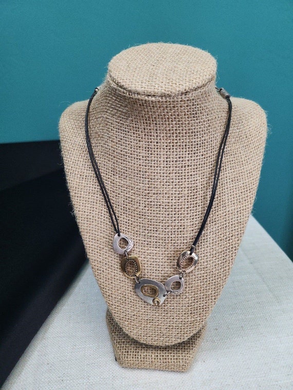 Chico's Multi-Mixed Metal Circle Necklace