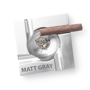 Cenicero de cigarros personalizado - Cuadrado cuadrado (metal de aleación)