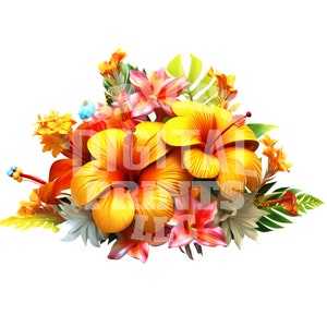 Hibiscus, Hawaiian Flower, Digital Download, Hibiscus Flowers, Hawaiian Flowers, Hibiscus Flower, Tropical Flowers, Sublimation Designs