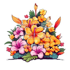 Watercolor Plumeria Hibiscus Flowers Digital Download Plumeria Flower Tropical Flowers Hawaiian Plumeria Flower Hawaiian Hibiscus Watercolor