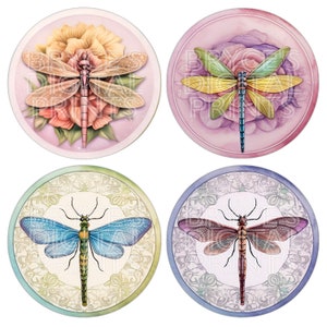 Dragonfly Watercolor Clipart Digital Download Watercolor Dragonfly Coaster Clipart Coaster Sublimation COASTER Designs Dragonfly PNG