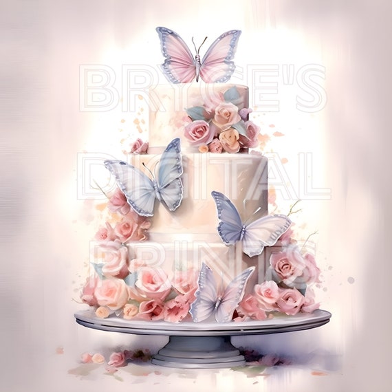 3 tier butterfly wedding cake | Honestweddingadvice.com