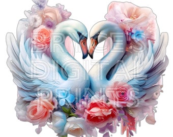 Watercolor Swan Clipart Digital Download Wedding Invitation Clipart Swan Clipart Watercolor Clipart Swans Clipart Swan PNG White Swan