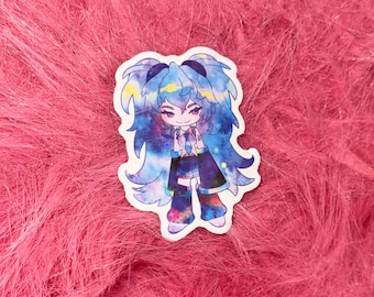 Pegatina de Miku - Traje de galaxia (6,35 cm)