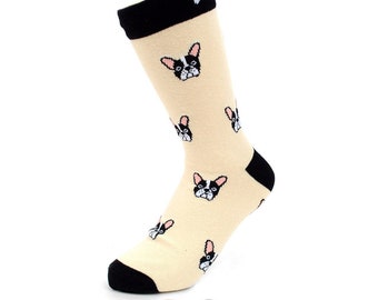 Kssnjs Personalized Cute French Bulldog Socks Colorful Fun Sport Running Stockings for Men & Women 30cm