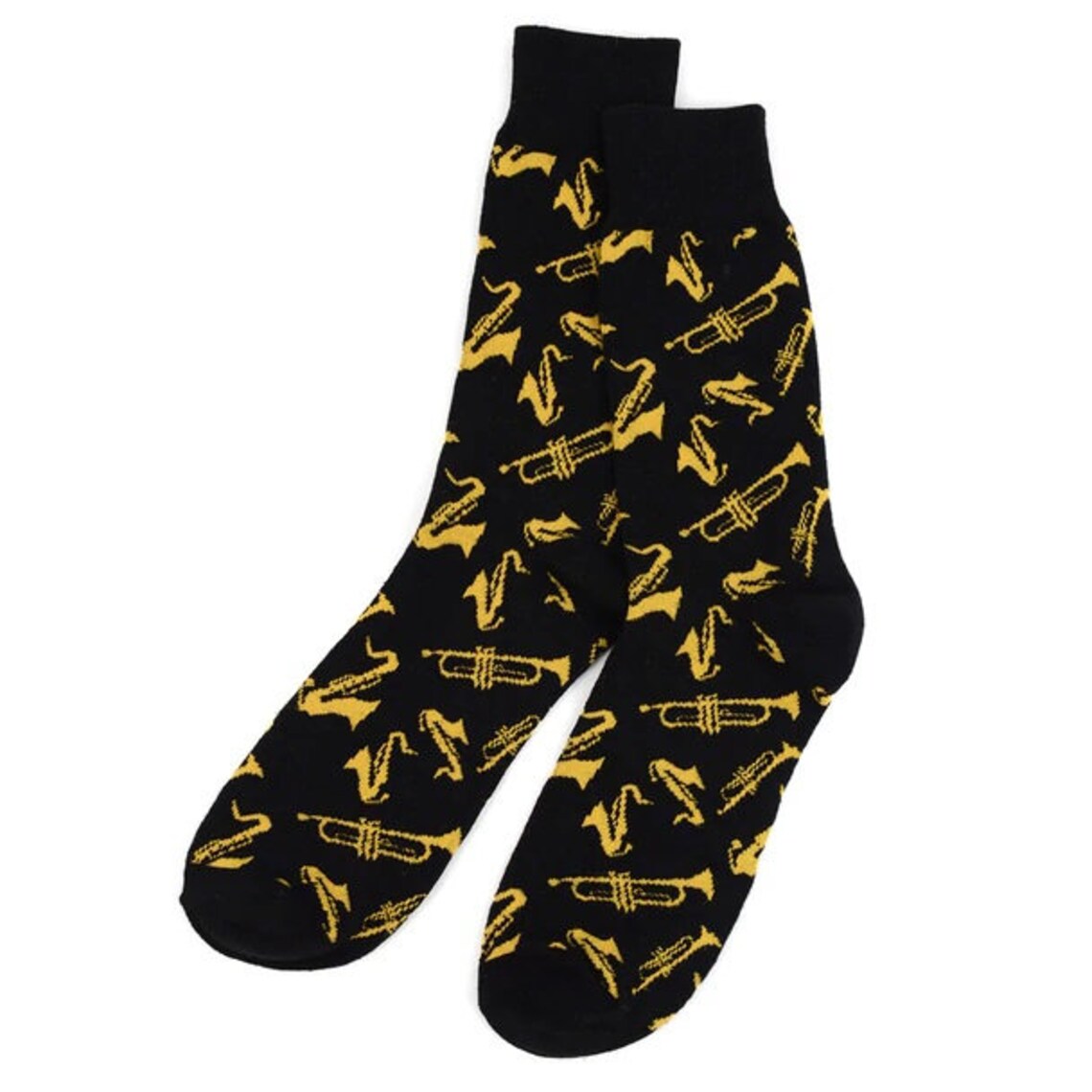 Men's Brass Instrument Novelty Music Casual Socks Trumpet Etsy