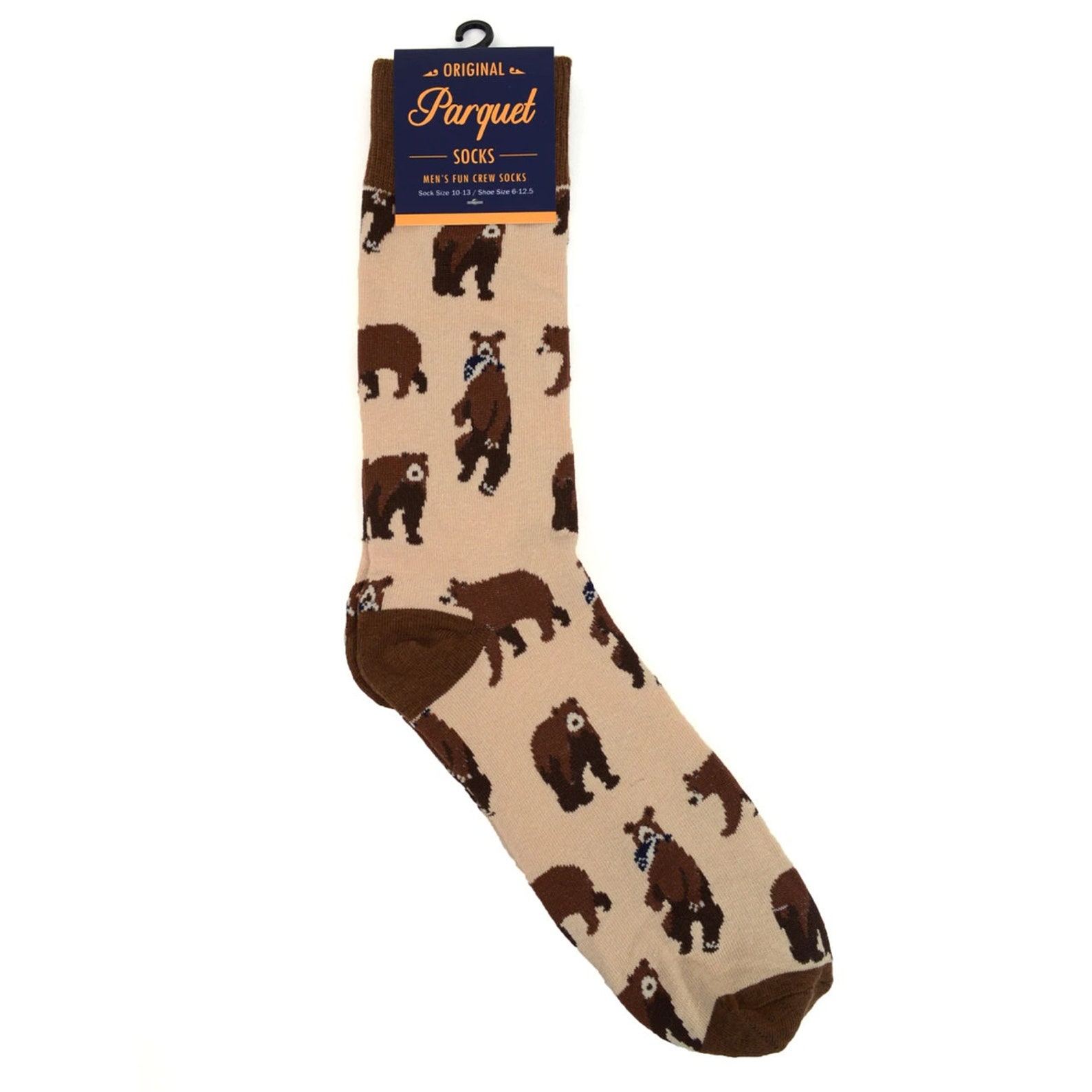 Men's Brown Bear Sock Hunting Socks Funny Animal Socks Etsy