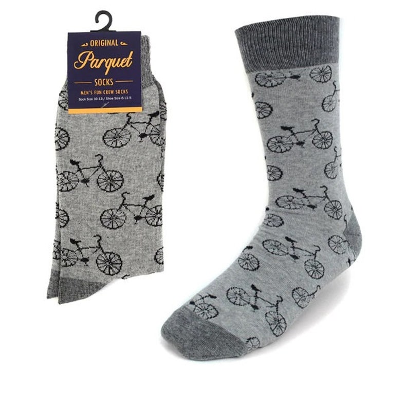 Men's Bicycle Novelty Socks Fun Crew Sock Gift for Etsy