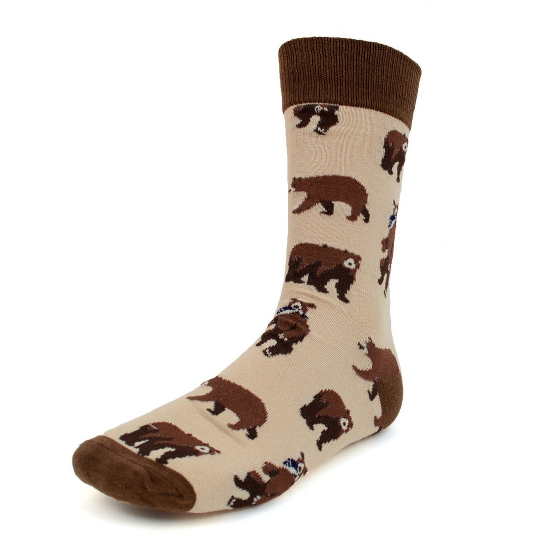 Men's Brown Bear Sock Hunting Socks Funny Animal Socks Etsy